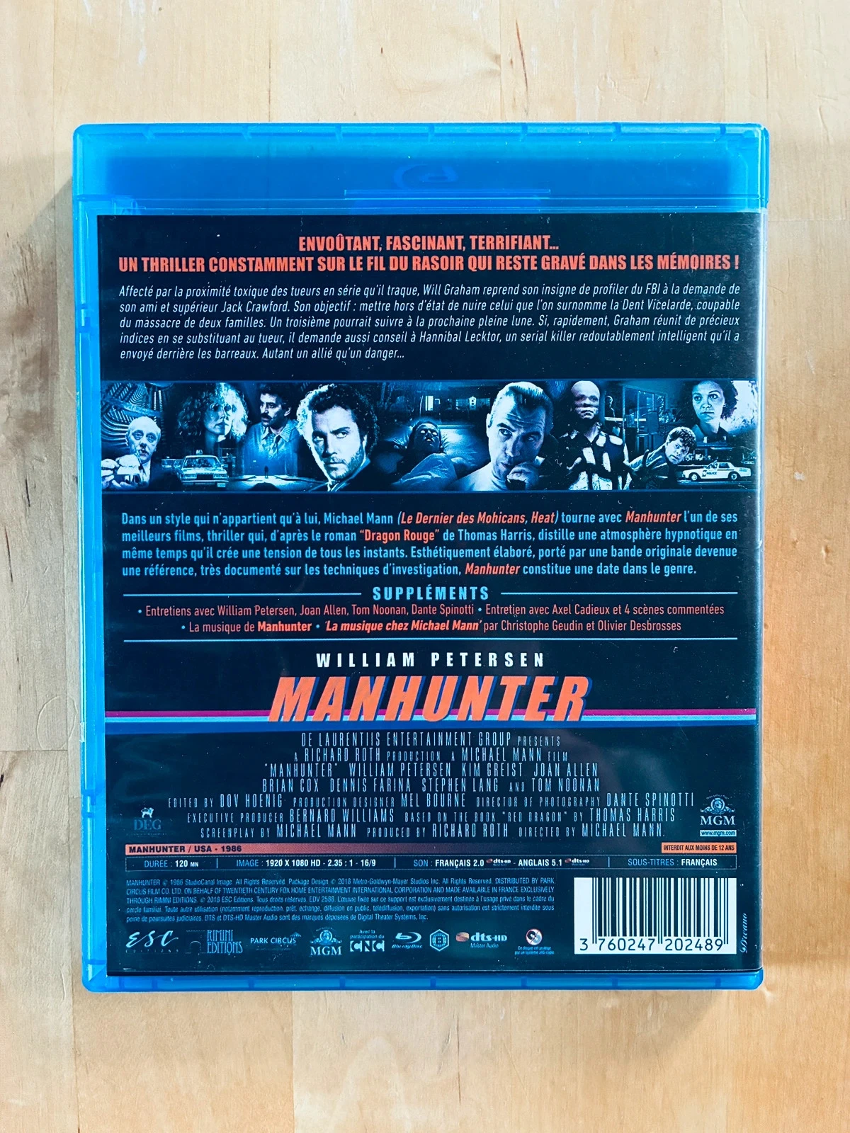 Blu-ray Manhunter by Michael Mann. – photo 3